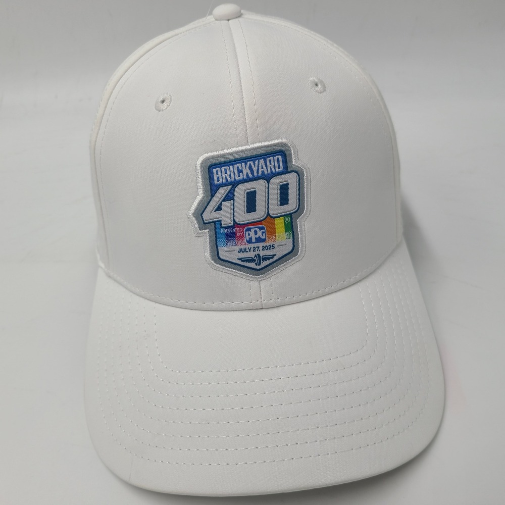 Brickyard 400 Hat Adjustable The Game White NASCAR 2025 PPG Lincoln Electric Men